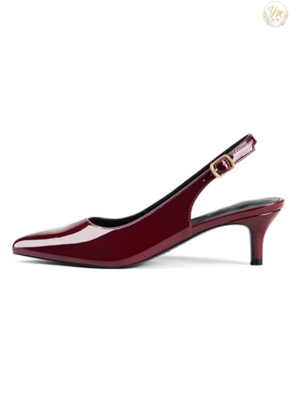 Women's Kitten Heels Closed Toe Slingback Pumps 2 Inch Low Heel Vegan Office